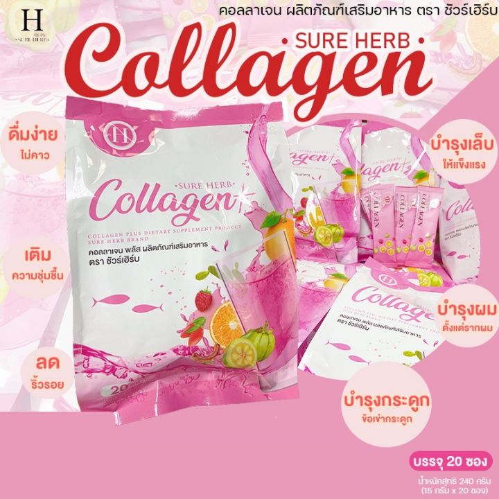 collagen-sure-herb-คอลลาเจน-พลัส-ผลิตภัณฑ์เสริมอาหาร-ตรา-ชัวร์เฮิร์บ