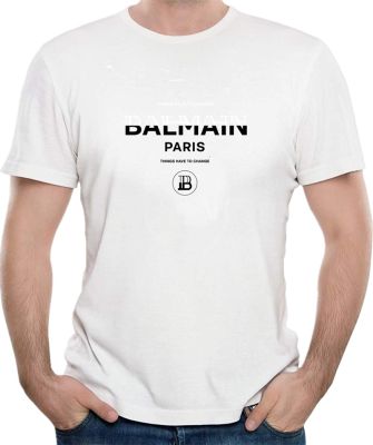 Balmain Tees Mens Printed Allmatch Tshirt 100% Cotton Gildan