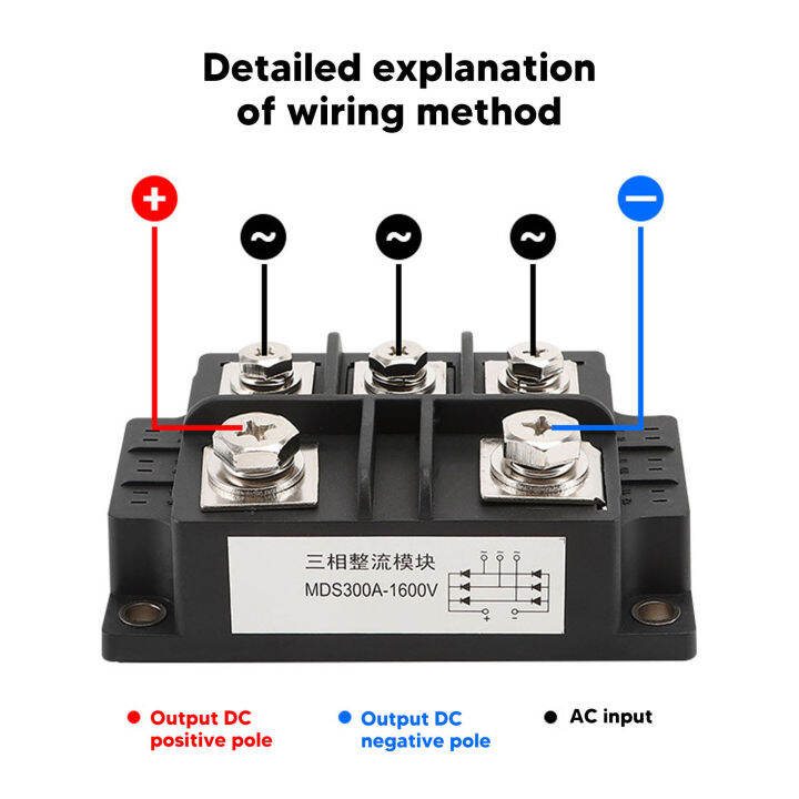 300a-ขนาดกะทัดรัด3เฟสวงจรเรียงกระแสแบบบริดจ์โมดูลพลังงานตัวทำกระแสตรงไดโอด1600v-สำหรับอุตสาหกรรม
