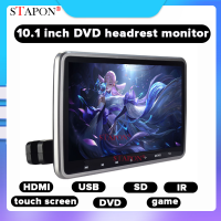 STAPON 10.1Inchs หน้าจอสัมผัส HDMI HD สำหรับจอภาพ Headrest DVD รถ USD SD เกมกระจกลิงก์ IR FM ส่งสัญญาณหน้าจอ Capacitive เครื่องเล่น MP5 LCD TFT รองรับ V10D 1080P