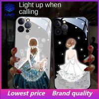 MG เคสกระจกเรืองแสง LED,เคสโทรศัพท์มือถือกระจกเรืองแสงสำหรับ Iphone 13 7 8Plus XR XS MAX IPhone12Pro