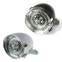 Retro Bicycle Bike Accessory Front Light Bracket Vintage 3LED Headlight (Silver)