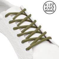 Kipzkapz รองเท้าส้นยาว - OVAL SHOELACE 6 มม. - OSP12 สีเขียวทหาร - 115 ซม. 120 ซม. (ART. 99)