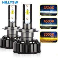 Hillpow LED Car Headlights H4 H7 H11 3 In 1 Color 80W 20000LM For Auto Fog Lights 3000K 4500K 6500K Automotivo H8 HB4 H1 H3 Lamp Bulbs  LEDs  HIDs