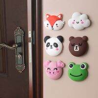 1 Pcs Cartoon Silicone Door Stopper Crash Pad Wall Protector Decorative Door Stops Handle Bumper Guard Anti-slip Shockproof Decorative Door Stops