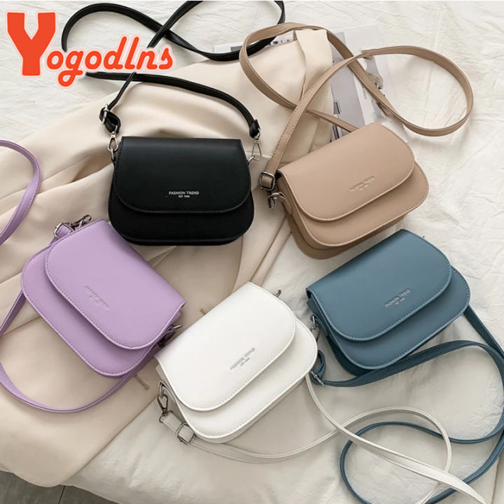 yogodlns-อินเทรนด์อานกระเป๋าสะพายผู้หญิงหนัง-pu-c-rossbody-กระเป๋าสีทึบที่เรียบง่ายปรบกระเป๋า-messenger-กระเป๋าออกแบบกระเป๋า