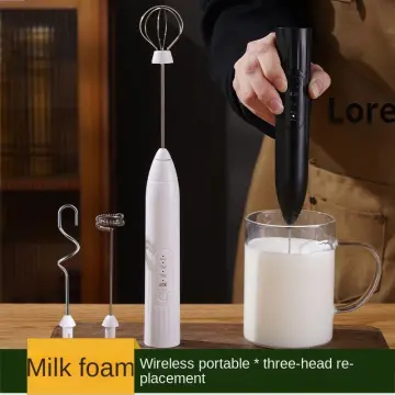 Mini Handheld Rechargeable Coffee Milk Frother + Egg Beater Mixer