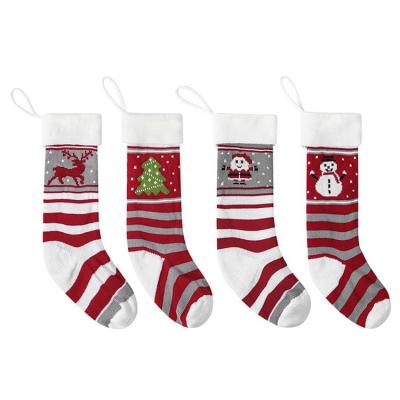 Christmas Stockings Snowman Deer Santa Claus Christmas Tree Stocking Christmas Party Decorations Winter Holiday Gift Bags for Kids smart