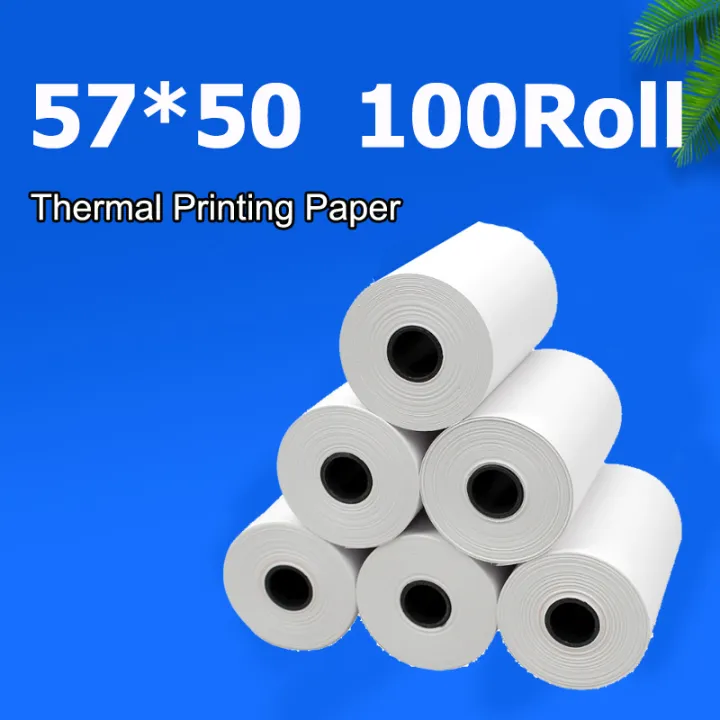 Thermal paper 57*50mm 100 rolls 1 box thermal printer thermal paper ...