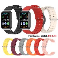 Silicone Ocean Band Strap For Huawei watch fit 2 fit2 Bracelet Accessories 【BYUE】