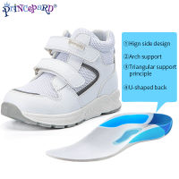 Princepard Children Sneakers Autumn Orthopedic Casual Shoes for Kids White Orthotics Footwear with High Back for Arch Support