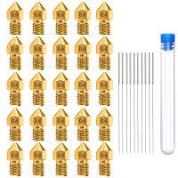 25PCS 0.2/0.3/0.4/0.5/0.6/0.8/1.0MM MK8 Ender 3 Nozzle 3D Printer Brass Nozzles Extruder for CR 10 A8 A8Plus With 10PCS Needles [NEW]