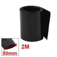 uxcell 50mm Flat Width 2M Length PVC Heat Shrink Tube Black for 18650 Batteries Insulation casing Heat shrink Hot Sale1PCS Cable Management