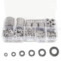 580Pcs Stainless Steel M2 M2.5 M3 M4 M5 M6 M8 M10 M12 Flat Washers Kit with Box