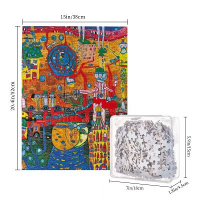 The 30 Days Fax Painting Wooden Jigsaw Puzzle 500 Pieces Educational Toy Painting Art Decor Decompression toys 500pcs