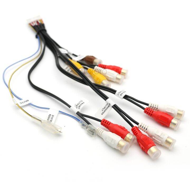 24 Pin Plug Car Stereo Radio RCA Output Wire Harness Wiring Connector