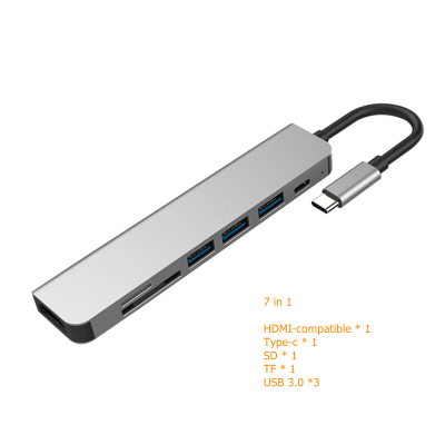 Rankman Type-C Thunderbolt 3 to Gigabit RJ45 HDMI-compatible VGA SD TF Card USB C 3.0 for MacBook Samsung S21 Dex Xiaomi 10 TV