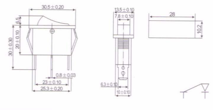 cw-lot-of-5-pcs-rectangle-red-illuminated-2-position-rocker-3-pin-24v-dc-ac-boat-switch-kcd3