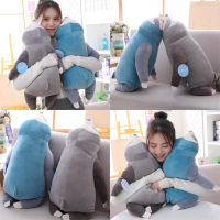 Grey Sloth 65cm Blue Folivora Plush Toy Pp Cotton Filling Kids Pillow Animal