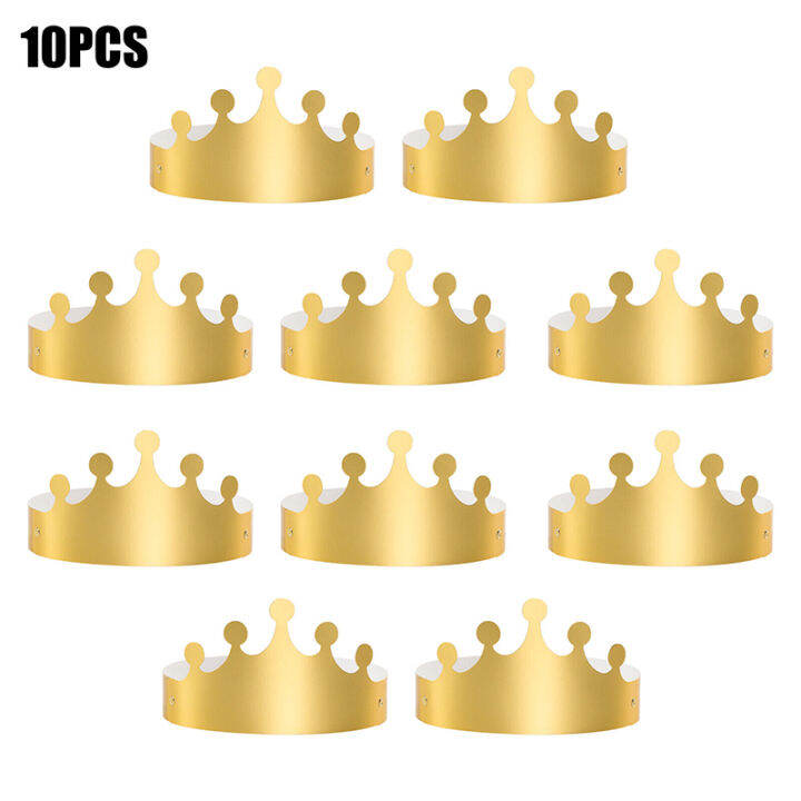 10 Pack Paper Crown Hat Birthday Hat Themed Party 