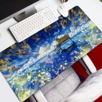 Kaori Miyazono Japanese Anime Gaming Mouse Pad Speed Gamer Mousepad 900x400mm Locking Edge Keyboards Mat Mousepads Rubber Desk Mat DIY Design