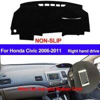 TAIJS Untuk Honda Civic 2006 2007 2008 2009 2010 2011พรมกันลื่น Tangan Kanan Drive พรมกันลื่น Silikon Mobil ฝาปิดแผงควบคุม Mobil Styling