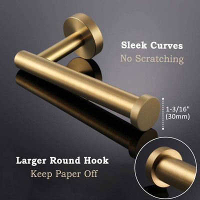 Toilet Paper Roll Holder Stainless Steel Paper Towel Holder For Kitchen Bathroom Wall Mounted Tissue Hanging Shelf Gold Rag Rack