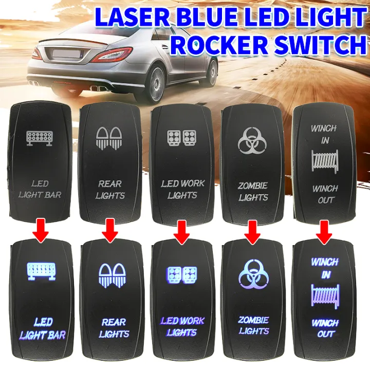 1x 12V/20A 24V/10A Car Boat Rocker Switch ON-OFF 5 Pins Blue Dual LED Light Rocker Switches | Lazada PH 1x 12V/20A 24V/10A Car Boat Rocker Switch ON-OFF 5 Pins Blue Dual LED Light Rocker Switches | Lazada PH