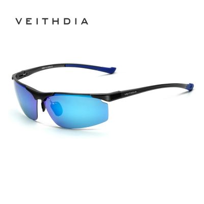 ~ 【พร้อมกล่อง】VEITHDIA 6587 แว่นตากันแดด เลนส์โพลาไรซ์ ป้องกันรังสี UV400 แบรนด์แฟชั่น กรอบอลูมิเนียม สําหรับผู้ชาย ขับรถ