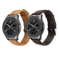 ✸๑ สายหนังแท้ย้อนยุคสำหรับ Samsung Gear S3 Frontier Watch Band สำหรับ Gear S3 Classic Bracelet Belt 22mm