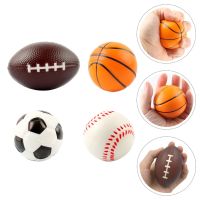 4Pcs Balls Party Favor Bag Filler Football Stress Balls Fidget Stretch Toys Decompression Toy Sponge Footballs Kids Basketball