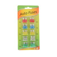 10PCS Car Insurance Insert 10 30A fuse 10 30A Trendy Car Fuse Insurance Pieces Set Durable Zinc Alloy Safety Film