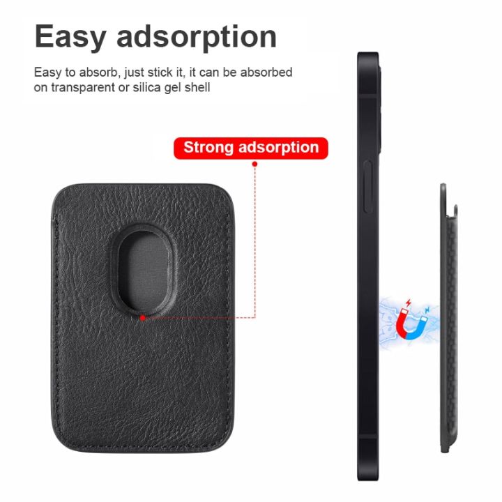 carbon-fiber-magnetic-macsafe-leather-wallet-card-holder-for-magsafe-iphone-11-13-pro-max-12-mini-mac-safe-back-bracket-stand-car-mounts