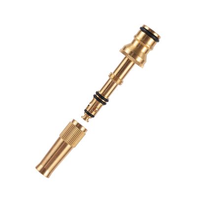 ；【‘； High Pressure Water  Spray Nozzle Brass Quick Connector 1/2 Adjustable Pressure Direct Spray Wash Car Garden Hose Sprinkler