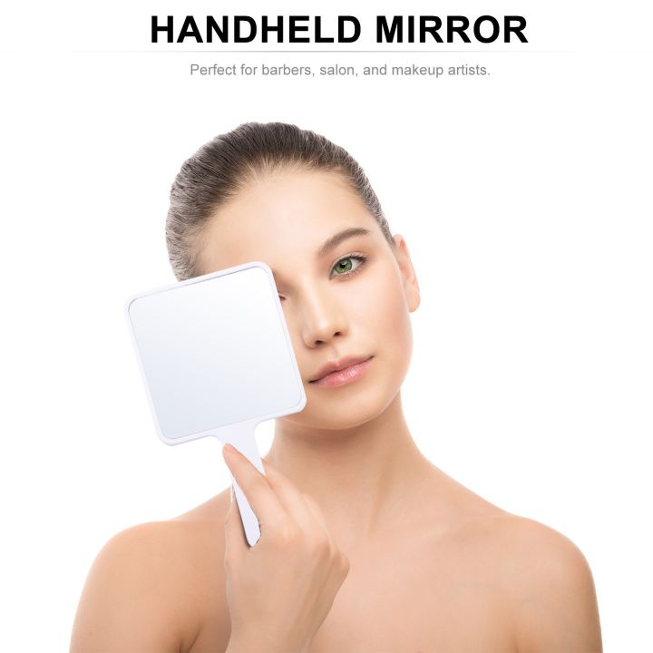 กระจก-hle-แบบพกพากระจกสีขาวกระจกแต่งหน้า-hle-แว่นขยายขนาดเล็กสำหรับอุปกรณ์อายไลเนอร์คิ้วเด็กผู้หญิง