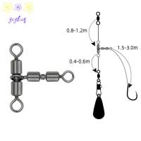 ZIZHIQ อุปกรณ์ตกปลาคู่หมุนสามเหลี่ยมหมุนตัวเชื่อมแบริงตัวเชื่อมต่อแบบทึบตกปลาตัวเชื่อมตกปลาหมุนโซลิดริงอุปกรณ์ตกปลา