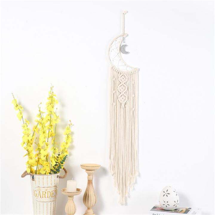 แขวนผนัง-macrame-โบฮีเมียนเก๋ไก๋ขนาด96ซม-พรมตกแต่งห้องห้องของขวัญตกแต่งบ้านสำหรับเด็กผู้หญิง