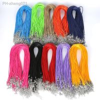 10Pcs 1.5mm 2mm Cotton Waxed Cord Adjustable Braided Rope String Necklace Chain with Lobster Clasp DIY Jewelry Making Findings