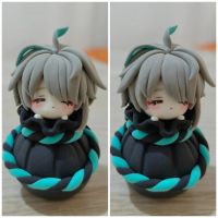 Genshin Impact Grass God Nahida Steamed Stuffed Bun Shape 7cm Anime Figure Kawaii Toy Q Figural Clay Making Model Gift Keychains