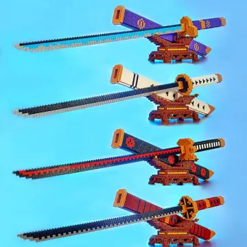 Katana Demon Japanese Knife Sword Bisento Model Building Blocks Moc Brick  Cosplay Samurai Military Weapon Toys Kids Gifts