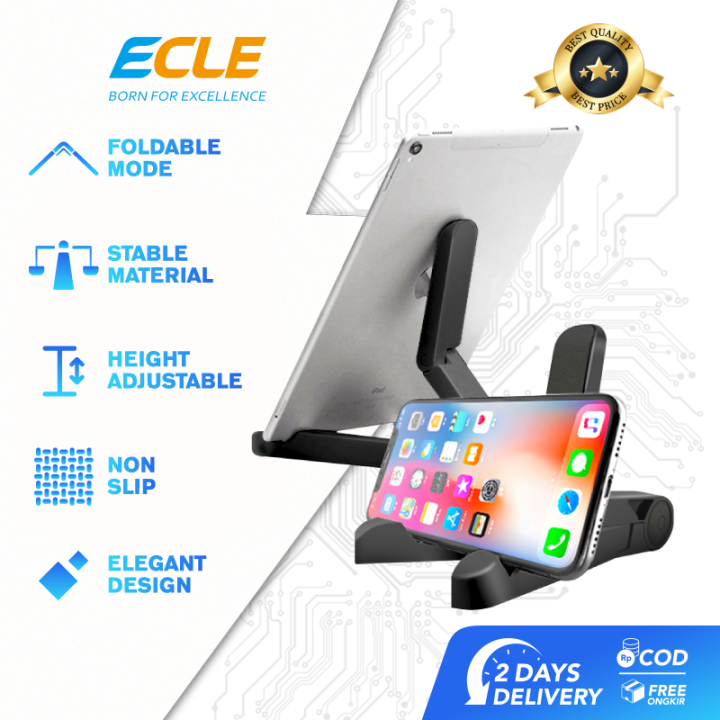 Buy Get Ecle Stand Phone Tablet Holder Portable Foldable Desktop Stand Lazada Indonesia