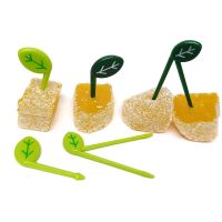 10pcs/set Leaves Fruit Fork Picks Kids Snack Dessert Decoration Forks Toothpick For Bento Sandwich Accessery