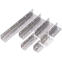 ☎™⊕ 1Pcs Thickened Stainless Steel L -Shaped Right Angle Rectangle Corner Bracket Fixed Reinforced Board Hardware Accessories