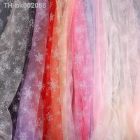 ♀۞✎ 100 X 150cm White Snowflake Printed Tulle Mesh Fabric Wedding Birthday DIY Party Backdrop Girl Tutu Skirt Cloth Accessories