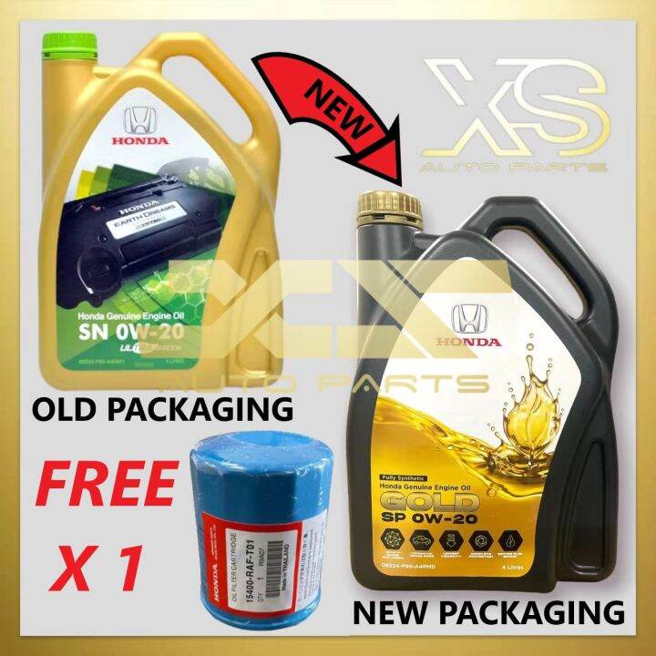 Honda Genuine Fully Synthetic Ultra Green SN 0W-20 Engine Oil + (FREE ...