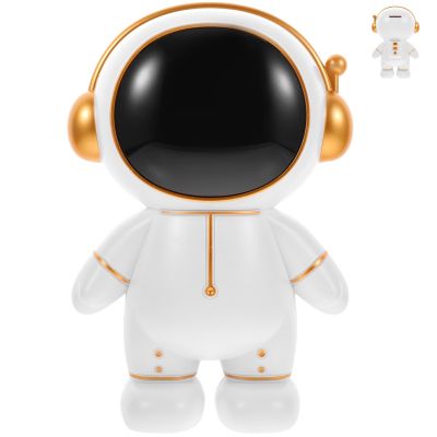 ✒♚◎ Cofrinho doméstico inquebrável Ornamento astronauta Jarra de dinheiro Desenhos animados Decorativo Desktop Poupança dinheiro