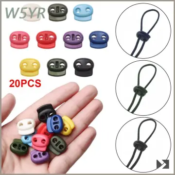 Plastic 2-Hole Cord Locks - Multiple Colors