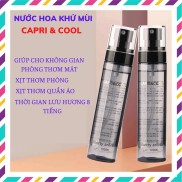 Xịt thơm quần áo Capri Cool - Nước xịt tinh dầu thơm quần áo 100ML khử mùi