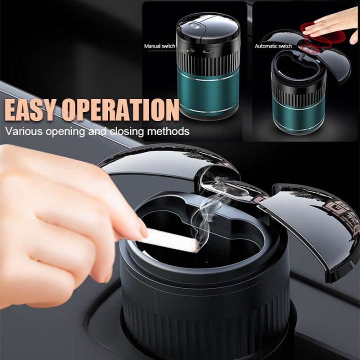 hot-dt-car-ashtray-opening-closing-infrared-sensor-usb-rechargeable-smokeless-light-sensitive-mirror-with-cover