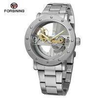forsining mechanical watch fashion double-sided hollow mens watch tourbillon mechanical watch mens watch 【QYUE】